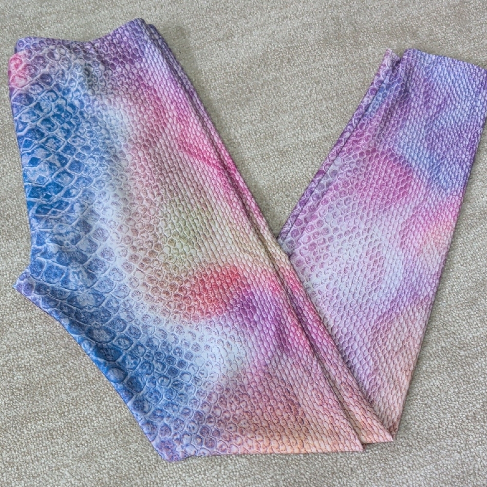 Terez Multicolor Snake Print Kids Leggings